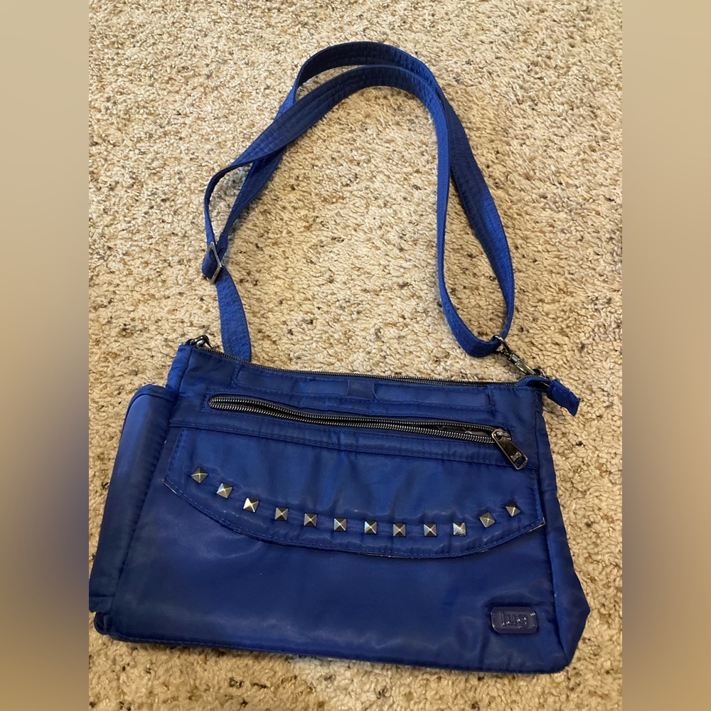 Lug Pacer Blue Crossbody Purse Bag studded